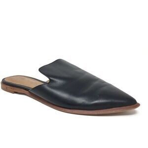 Madewell The Gemma Mules Flats Shoes Womens 10 Black Leather Slip On Leather